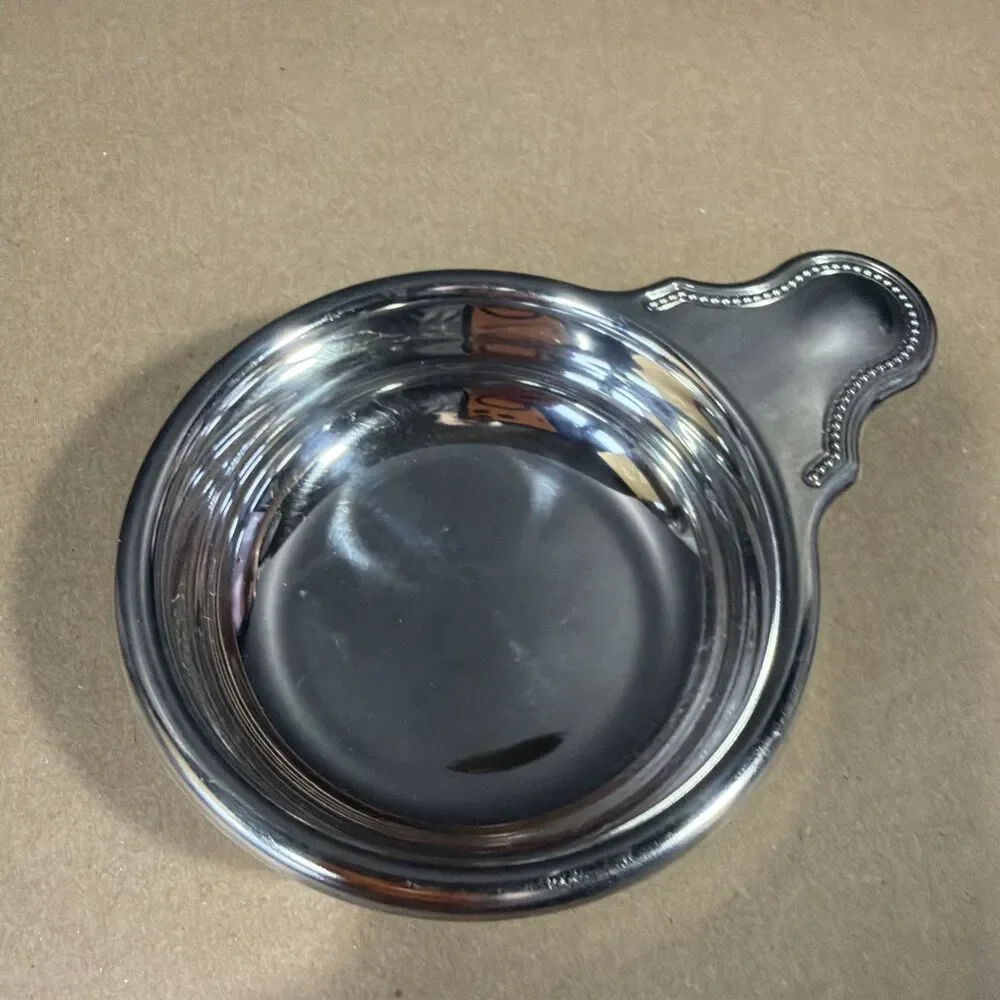 Oneida Baby Porringer Bowl w/ Embossed Handle Silver Plate Made in USA